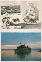 23 db MODERN hajós motívum képeslap és fotó / 23 modern ship motive postcards and photos