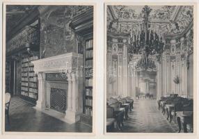 Budapest VIII. Fővárosi Könyvtár, belső. Erdélyi cs. és kir. udv. fényképész felvételei - 10 db régi...