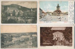 12 db RÉGI történelmi magyar város képeslap vegyes minőségben / 12 pre-1945 historical Hungarian town-view postcards in mixed quality