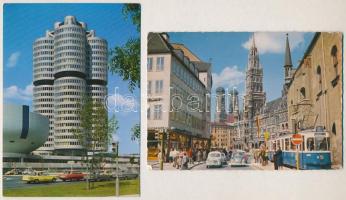 MÜNCHEN - 18 db MODERN képeslap / MUNICH - 18 modern town-view postcards