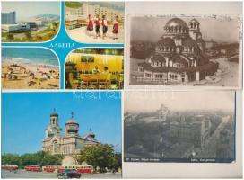 BULGÁRIA - 15 db főleg MODERN képeslap / BULGARIA - 15 mostly modern town-view postcards
