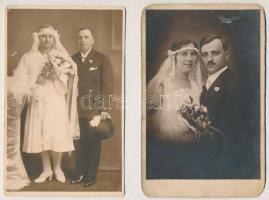 ESKÜVŐK - 10 db régi fotó / WEDDINGS - 10 pre-1945 photos