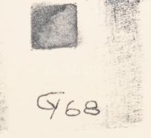 Gyarmathy Tihamér (1915-2005): Formák, 1968. Nyomat, papír, jelzett a nyomaton, 21,5×30,5 cm és képe...