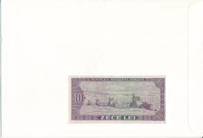Románia 1966. 10L felbélyegzett borítékban, bélyegzéssel T:I Romania 1966. 10 Lei in envelope with s...