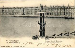 1903 Saint Petersburg, St. Petersbourg, Leningrad, Petrograd; La Néva et le Palais dHiver / Neva riverside, Winter Palace
