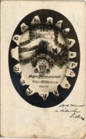 1918 Negyedik húsvét a harctéren / Vierte Ostern im Felde 1914-18 / WWI Austro-Hungarian K.u.K. art postcard with Easter greeting. photo + K.u.K. Divisions-Telefon Abtg. No. 33. (EB)