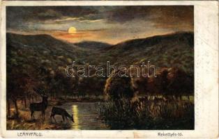 1913 Leányfalu, Rekettyés-tó. H.G. Művészkártyák (EB)
