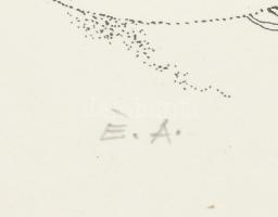 Ábrahám Rafael (1929-2014): Mystical composition. Szitanyomat, papír, jelzett, művészpéldány E.A. je...