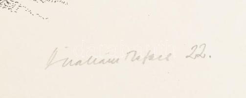 Ábrahám Rafael (1929-2014): Mystical composition. Szitanyomat, papír, jelzett, művészpéldány E.A. je...