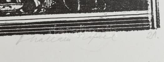 Ábrahám Rafael (1929-2014): Medicina. Litográfia, papír, jelzett, művészpéldány E.A. jelzéssel, 35x4...