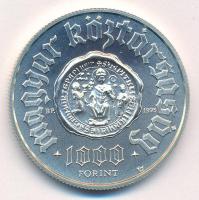 1995. 1000Ft Ag "Pannonhalma 996-1996" kapszulában, tanúsítvánnyal T:BU Adamo EM140