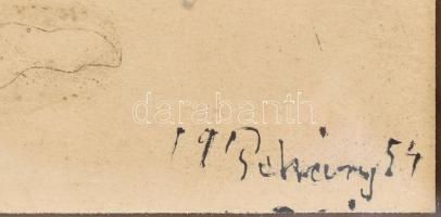 Pekáry jelzéssel: Kisfiú. Vegyes technika, papír. 11,5x9 cm. Dekoratív, üvegezett fakeretben