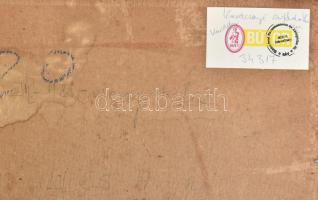 Edvi Illés Aladárné, Karády Etel (1877-1963): Edvi Illés Aladár fest. Olaj, karton, jelezve jobbra l...