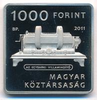 2011. 1000Ft Cu-Ni "Jedlik Ányos - a Dinamó-elv leírója" kapszulában T:PP patina Adamo EM2...