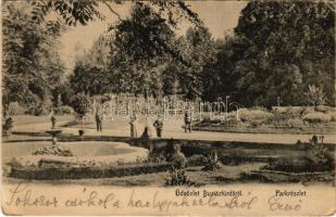 1905 Buziásfürdő, Baile Buzias; park. Nosek Gusztáv kiadása / park (fa)