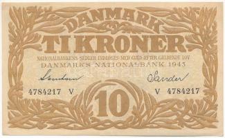 Dánia 1943. 10K V - Svendsen, Sander T:III szép papír Denmark 1943. 10 Kroner V - Svendsen, Sander C:F fine paper Krause P#31