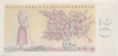 Csehszlovákia 1949. 20K "A 11 166291" T:I 
Czechoslovakia 1949. 20 Korun "A 11 16629...