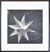 Jelzés nélkül: Csillagforma. Ofszet, papír, fakeretben, 40x40 cm