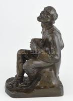 Olvashatatlan jelzéssel: Harmonikás. Mázas kerámia, korának megfelelő állapotban, m: 26,5 cm