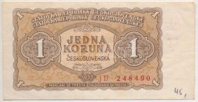 Csehszlovákia 1953. 1K JD 248490 T:III firka Czechoslovakia 1953. 1 Koruna JD 248490 C:F doodle Krause P#78b