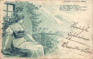 Lady hold to light litho (fl)