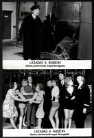 cca 1972 ,,Lázadás a buszon" című angol filmvígjáték jelenetei és szereplői, 19 db vintage prod...