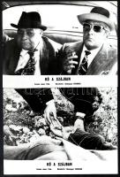 cca 1973 ,,Kő a szájban" című olasz film jelenetei és szereplői, 11 db vintage produkciós filmfotó, ezüst zselatinos fotópapíron, a használatból eredő - esetleges - kisebb hibákkal, 18x24 cm