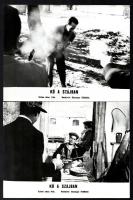 cca 1973 ,,Kő a szájban" című olasz film jelenetei és szereplői, 11 db vintage produkciós filmf...