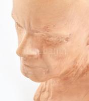 Borbás Tibor (1942- ): Bartók Béla büsztje. Terrakotta, jelzett, hibátlan 28 cm