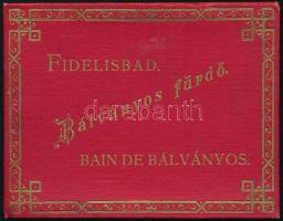 1897 Bálványosfürdő (Băile Bálványos), leporelló album 6 db képpel, aranyozott vászonkötésben, 14x11 cm
