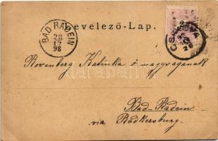 1898 (Vorläufer) Csák, Csákova, Ciacova; Alte Ruine am Bahnhof, Franz Josefs Platz, Temesvarer Stras...