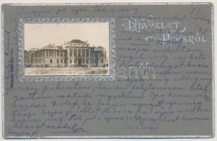 1901 Dés, Dej; M. kir. törvényház. Gálócsi No. 104. / court. Art Nouveau (fa)