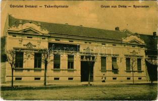 1915 Detta, Ghedu, Deta; Takarékpénztár. Ballon József kiadása (W.L. ?) / Sparkassa / savings bank (EK)