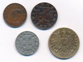 Ausztria 1924. 100Kr bronz + 200Kr bronz + 1932. 5gr Cu-Ni + 1951. 20gr Al-bronz T:2,2-
Austria 192...