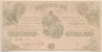 1852. 5Ft "Kossuth bankó" kitöltetlen "E",T:I Hungary 1852. 5 Forint "E&quo...