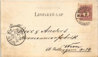 1898 (Vorläufer) Karánsebes, Caransebes; Diocesan-Buchdruckerei & Buchhandlung, Lager v. Kirchen...