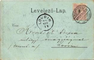 1899 (Vorläufer) Karánsebes, Caransebes; látkép és vashíd. Perlfaster H. és fia kiadása / bridge. Ar...