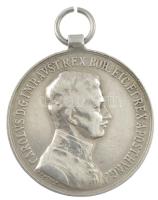 1917. Károly Ezüst Vitézségi Érem II. osztálya Ag kitüntetés mellszalag nélkül. Szign.: Kautsch T:2- kis ph. Hungary 1917. Silver Gallantry Medal, 2nd Class Ag decoration without ribbon. Sign.: Kautsch C:VF small edge error NMK: 306.