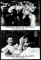 cca 1972 ,,Közelharc férfiak és nők között című amerikai filmvígjáték jelenetei és szereplői (főszereplő Jack Lemmon), 7 db vintage produkciós filmfotó, ezüst zselatinos fotópapíron, a használatból eredő - esetleges - kisebb hibákkal, 18x24 cm