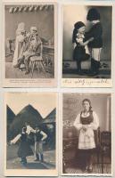 4 db RÉGI erdélyi népviseletes képeslap Székelyföldről / 4 pre-1945 Transylvanian folklore motive postcards from Tinutul Secuiesc