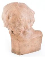 Messiny jelzéssel: Lányka. Terrakotta, jelzett, hibátlan 28 cm