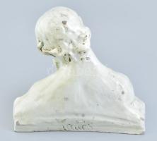 Kallós Hódmezővásárhelyi Majolika büszt. Jelzett, lepattanásokkal 25x23 cm