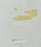 Herendi porcelán plakett. Csók István. Jelzett, biszkvit, hátulján kis lepattanás 9x14 cm