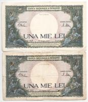 Románia 1941-1943. 1000L (5db, 2xklf) T:III,III-
Romania 1941-1943. 1000 Lei (5pcs, 2xdiff) C:F,VG
...