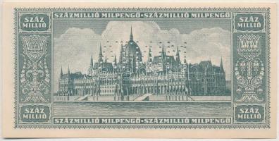 1946. 100.000.000MP "MINTA" perforációval (hamis?) T:I Adamo P33