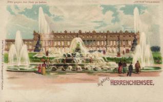 Castle Herrenchiemsee hold to light litho (Ek)
