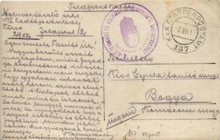 1916 Trencsén, Trencín; Három cigánylány / Three Gypsy ladies. photo + "M. kir. trencséni 15. n...