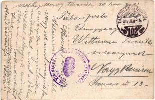 1917 Kőszeg, Gyöngyös részlet és a kőfejtő. Róth Jenő kiadása + "M. kir. nagykanizsai 20. honvé...