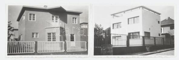 cca 1940 Pasarét Napraforgó utcai Bauhaus villa telep 2 db fotó 6x9 cm