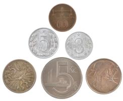 Csehszlovákia 1922-1963. 3h-5K (6xklf) T:1-,2
Czechoslovakia 1922-1963. 3 Haleru - 5 Korun (6xdiff)...
